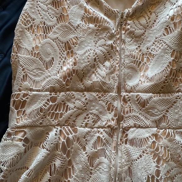 Cute Flirty White Laced Dress - Picture 9 of 10